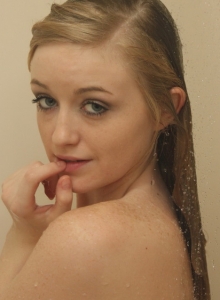 SpunkyAngels: Blonde teen Mandy Roe shows off her perky body in the shower getting very wet