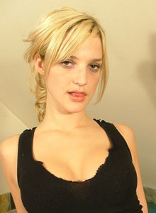 SpunkyAngels: Blonde tease Marylin shows off her tight ass in tiny lace orange panties