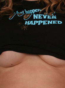 SpunkyAngels: Tight teen Marylin shows off a little cameltoe in her tight blue panties
