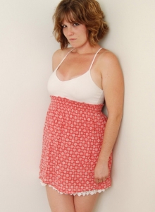 SpunkyAngels: Curvy babe Misty teases as she strips naked in the corner exposing her tight little pink pussy