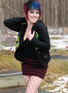 SpunkyAngels: Happy Halloween as dirty tease Sabrina flashes her tits and tight pink pussy in a graveyard