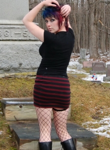 SpunkyAngels: Happy Halloween as dirty tease Sabrina flashes her tits and tight pink pussy in a graveyard