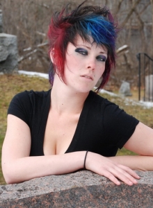 SpunkyAngels: Happy Halloween as dirty tease Sabrina flashes her tits and tight pink pussy in a graveyard