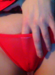 Sweet Krissy: Busty Sweet Krissy shows off her big juicy tits as she strips out of her red and black lace skimpy outfit