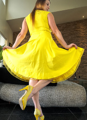 Danielle, yellow dress