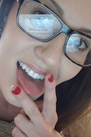 Amber Hahn welcomes you to her room to where she shows you how she likes to get down