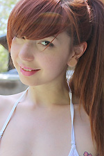 Ivy Snow has peeping tom on her while she sunbathes and decides to give them a show 
