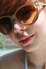 Ivy Snow has peeping tom on her while she sunbathes and decides to give them a show 