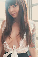 Ivy Snow makes your fantasy come true dressed in all white lingerie