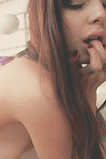 Ivy Snow makes your fantasy come true dressed in all white lingerie