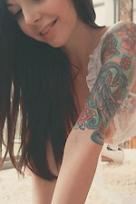 Ivy Snow makes your fantasy come true dressed in all white lingerie