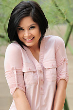 Kamili gets rid of her short shorts and a cute pink shirt to let her undies slide down her long legs
