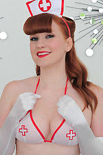 Lucy Ohara playing as a nurse