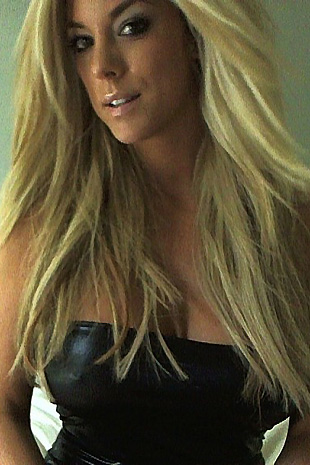 xoGisele wears a tight leather dress and a micro thong while she has some fun with handcuffs and invites you to join in
