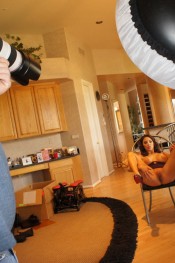 Danni Cole, behind the scenes footage of sweet, sassy and sexy busty brunette