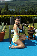 Beautiful Melissa Rams a Bananna Deep Inside her Pussy