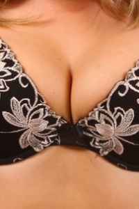 Chubby Girls: Millie cupping her fat breasts