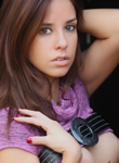 Hunter with no panties out by the wood shed