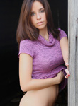 Hunter with no panties out by the wood shed