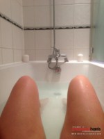 Anastasia Harris is nice and naked in her soapy bath at home