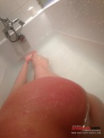 Anastasia Harris is nice and naked in her soapy bath at home