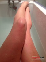 Anastasia Harris is nice and naked in her soapy bath at home