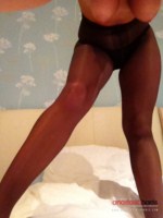 Anastasia Harris plays about in her panty hoes