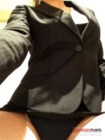 Anastasia Harris stips from her little black dress