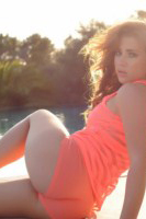 Geena Mullins strips and gets wet in the pool