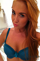 Lucy Anne Slips Off Her Little Blue Bra