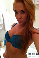 Lucy Anne Slips Off Her Little Blue Bra