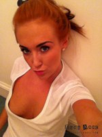 Lucy Anne looks sexy in her white top and white panties