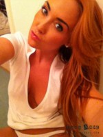 Lucy Anne looks sexy in her white top and white panties