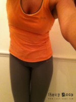 Lucy Anne shows you her new gym outfit at home