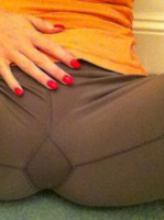Lucy Anne shows you her new gym outfit at home