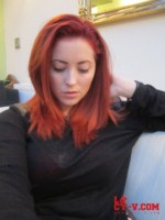 Lucy V relaxes at home and shows off her big boobs