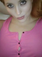 Lucy V looks hot in her pink top and black panties