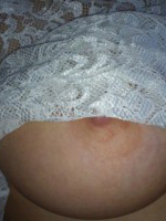 Lucy V peels off her white lingerie at home