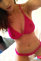 Lauren Wood Peels Out Of Her Red Hot Bikini