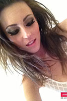 Lauren Wood Lets You Peep Inside Her Cute White Top