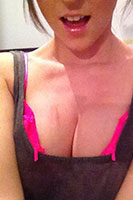 Lauren Strips Her Cute Dress And Pink Lingerie