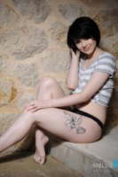 Mellisa Clarke Strips To Her Lil Black Thong