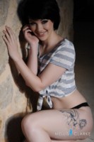 Mellisa Clarke Strips To Her Lil Black Thong