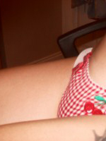 Mellisa Clarke plays about at home in her bra and panties