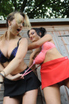 Cat pins Kayleigh to the ground