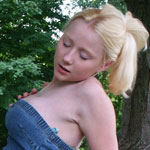Busting Out of Tight Jean Dress